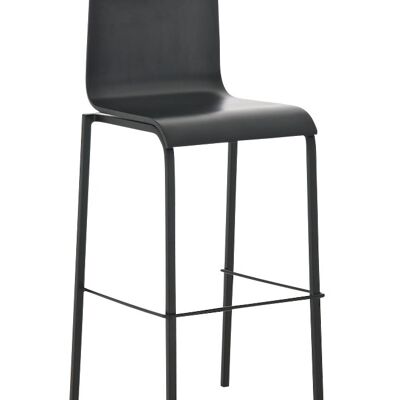 Tabouret de bar Avola bois B76 noir Matt 51x43x101 noir Matt Wood Metal noir mat