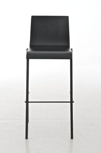 Tabouret de bar Avola bois B76 noir Matt 51x43x101 noir Matt Wood Metal noir mat 2