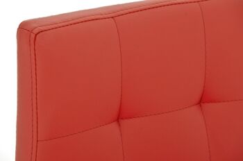 Tabouret de bar Avola cuir E78 rouge 51x43x103 cuir artificiel rouge acier inoxydable 5