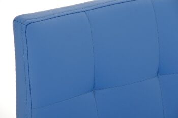 Tabouret de bar Avola cuir E78 bleu 51x43x103 cuir artificiel bleu acier inoxydable 5