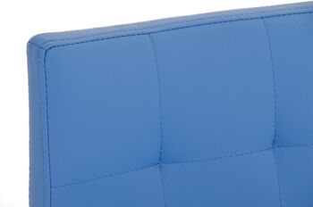 Tabouret de bar Avola cuir C78 bleu 51x43x103 cuir artificiel bleu Métal chromé 5