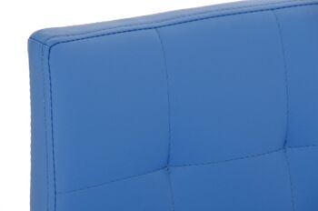 Tabouret de bar Avola cuir B78 bleu 51x43x103 cuir artificiel bleu Métal noir mat 5