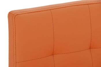Tabouret de bar Avola cuir B78 orange 51x43x103 simili cuir orange Métal noir mat 5