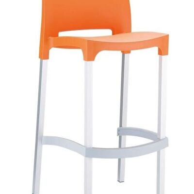 Barhocker GIO orange 45x39x96 orange Holz Aluminium