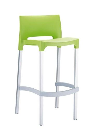 Tabouret de bar GIO végétal 45x39x96 végétal Bois aluminium 1