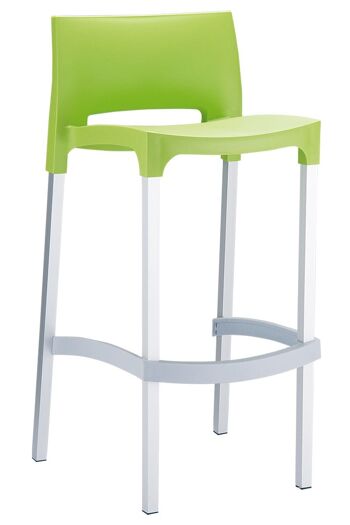 Tabouret de bar GIO végétal 45x39x96 végétal Bois aluminium 2