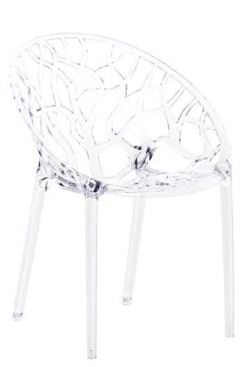 Chaise empilable CRYSTAL transparente 60x59x80 plastique transparent plastique 1
