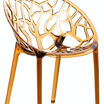 CRYSTAL stapelbare stoel Amber 60x59x80 Amber plastic plastic