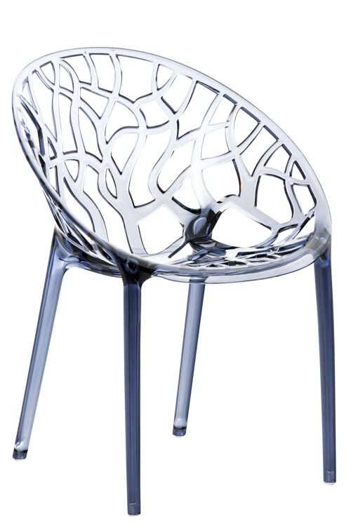 CRYSTAL stapelbare stoel Grijs 60x59x80 Grijs plastic plastic