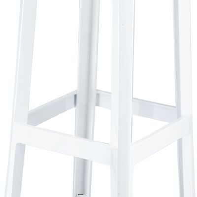 Vos sgabello bar bianco lucido 36x36x75 metallo plastica bianco lucido