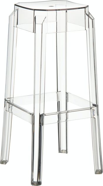 Tabouret de bar Vos transparent 36x36x75 métal transparent plastique 1