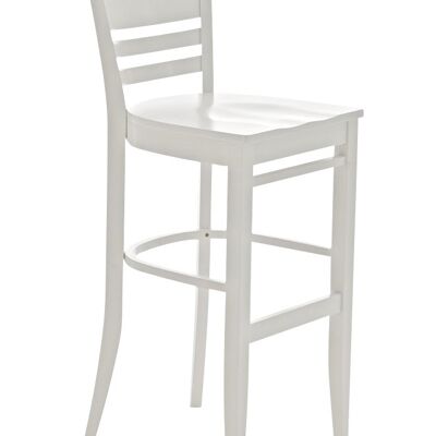 Bar stool Freddie H80 white 56x44.5x113 white Wood Wood