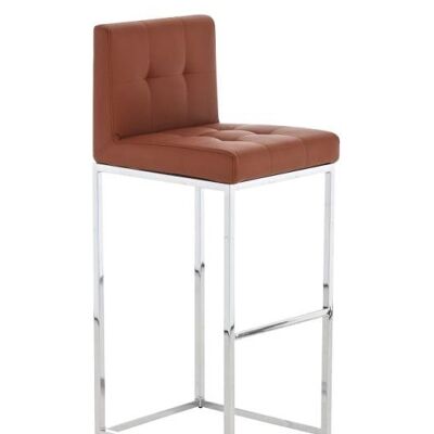 Bar stool Edinburgh C77 light brown 45x41x103.5 light brown artificial leather Chromed metal