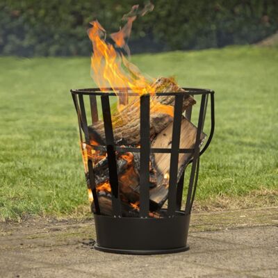 Esschert Design Firewood bucket steel black