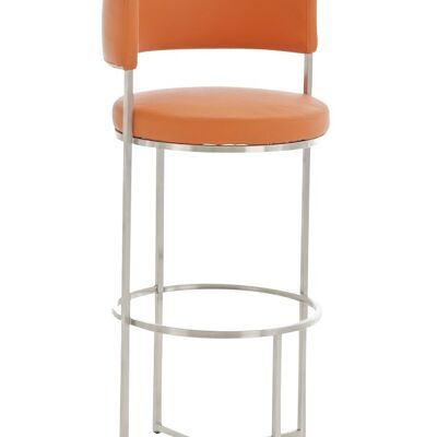 Bar stool Lennox E78 orange 46x52x102 orange artificial leather stainless steel