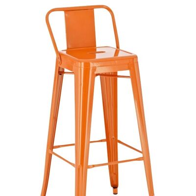 Taburete de bar Mason naranja 43x44x96 metal naranja metal