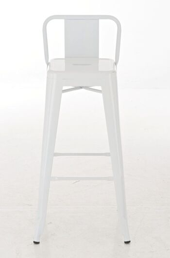 Tabouret de bar Mason G77 blanc 43x44x96 métal blanc métal 2