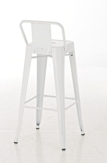 Tabouret de bar Mason G77 blanc 43x44x96 métal blanc métal 3