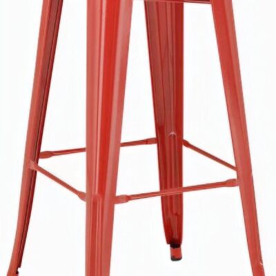 Bar stool Joshua red 43x43x77 red metal metal