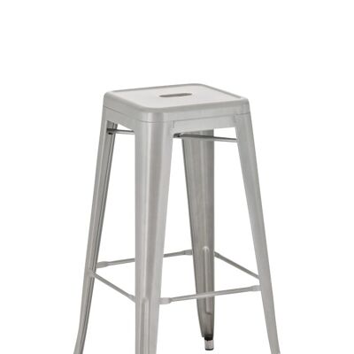Bar stool Joshua G77 silver 43x43x77 silver metal metal