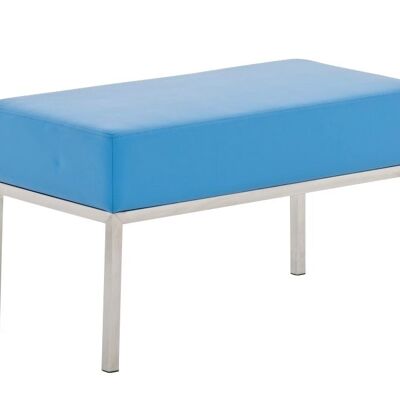 2-Sitzer-Sofa Lamega 40x80 blau 40x81x46 blau Kunstleder Edelstahl