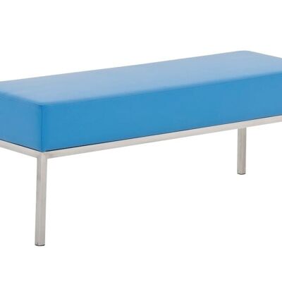 3-Sitzer-Sofa Lamega 40x120 blau 40x121x46 blau Kunstleder Edelstahl