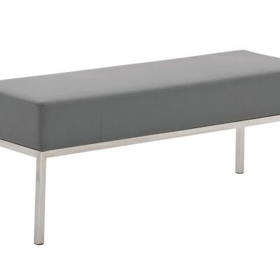 Sofá 3 plazas Lamega 40x120 Gris 40x121x46 Polipiel gris acero inoxidable