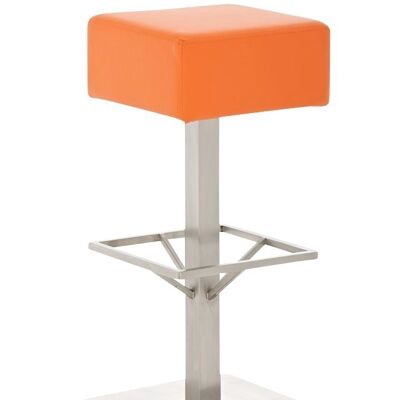 Barhocker Glasgow E85 orange 35x35x85 orange Kunstleder Edelstahl