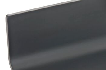 Tabouret de bar Messina noir mat 50x48x88 simili cuir noir mat Métal chromé 4