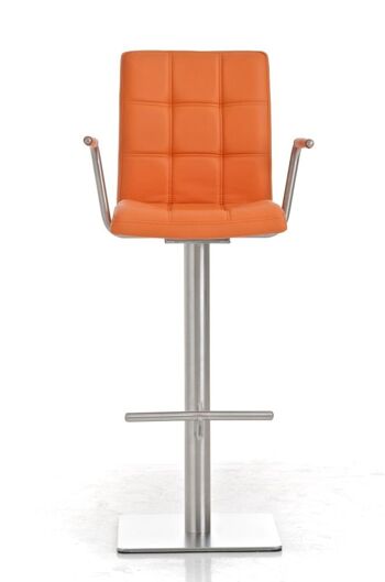 Tabouret de bar Bendigo E85 orange 52x53x123 orange acier inoxydable acier inoxydable 2