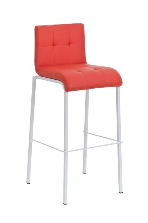 Barkruk Avola leer W78 rood 51x43x103 rood kunstleer metaal