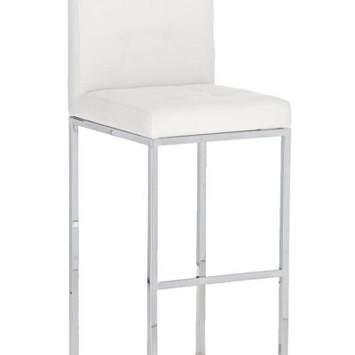 Bar stool Edinburgh C77 fabric white 45x41x103.5 white Material stainless steel
