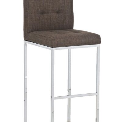 Barhocker Edinburgh C77 Stoff braun 45x41x103,5 braun Material Edelstahl