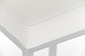 Tabouret de bar Lugano C77 tissu blanc 45x41x77 blanc Matière Métal chromé 4