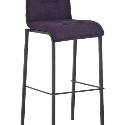 Taburete de bar Avola tela B78 violeta 51x43x103 violeta Material Metal negro mate