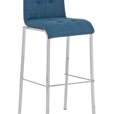 Barhocker Avola Stoff C78 blau 51x43x101 blau Material Verchromtes Metall