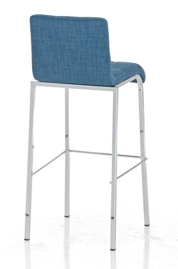 Tabouret de bar Avola tissu C78 bleu 51x43x101 bleu Matière Métal chromé 3