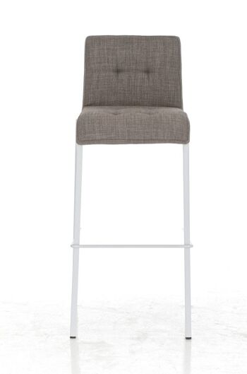 Tabouret de bar Avola tissu L78 Gris 51x43x103 Gris Matière métal 2