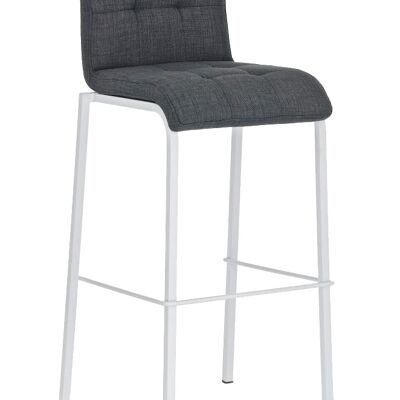 Tabouret de bar Avola tissu L78 gris foncé 51x43x103 gris foncé Matière métal