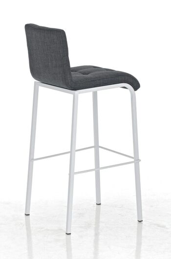 Tabouret de bar Avola tissu L78 gris foncé 51x43x103 gris foncé Matière métal 3