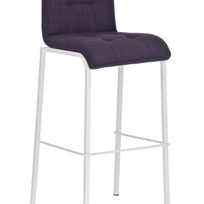 Tabouret de bar Avola tissu W78 violet 51x43x103 violet Matière métal