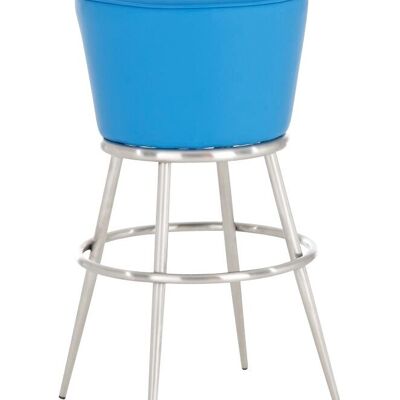 Bar stool Laos E85 blue 56x56x85 blue artificial leather stainless steel