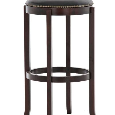 Hocker Cleve cappuccino/schwarz 43,5x43,5x79 cappuccino/schwarz Kunstleder Holz