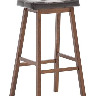 Miles stool cocoa/brown 46x55x80 cocoa/brown leatherette Wood