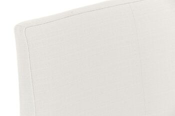 Tabouret de bar tissu Brisbane blanc 38x40x77.5 cuir artificiel blanc acier inoxydable 5
