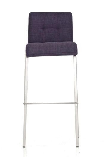 Tabouret de bar Avola tissu E78 violet 41x43x101 violet Matière acier inoxydable 2