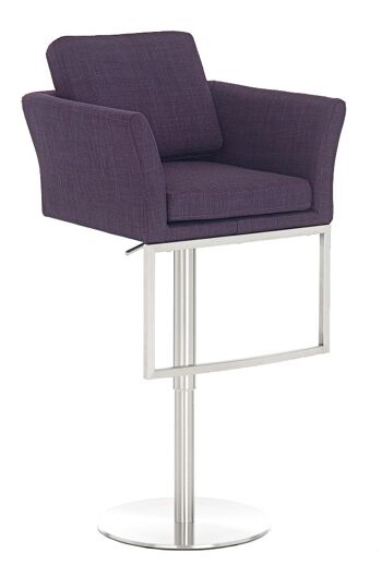 Tabouret de bar Burley tissu violet 54x60x89 violet Matière acier inoxydable 1