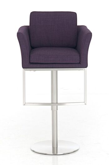 Tabouret de bar Burley tissu violet 54x60x89 violet Matière acier inoxydable 2