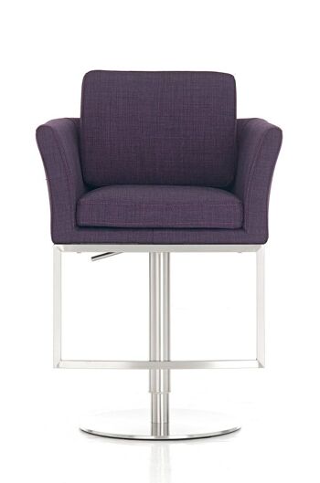 Tabouret de bar Burley tissu violet 54x60x89 violet Matière acier inoxydable 3