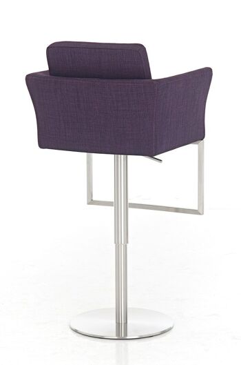 Tabouret de bar Burley tissu violet 54x60x89 violet Matière acier inoxydable 4